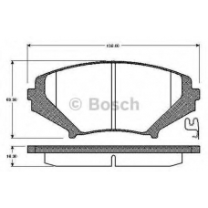 0 986 TB2 876 BOSCH Комплект тормозных колодок, дисковый тормоз