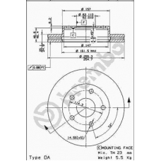 09.6723.10 BREMBO Тормозной диск