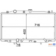 8MK 376 768-371 HELLA Радиатор, охлаждение двигателя