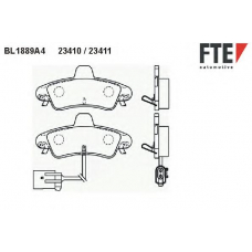 BL1889A4 FTE Комплект тормозных колодок, дисковый тормоз
