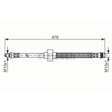 1 987 476 868 BOSCH Тормозной шланг