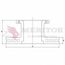 MBR5014 MERITOR Тормозной диск