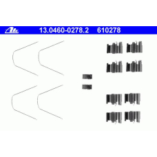 13.0460-0278.2 ATE Комплектующие, колодки дискового тормоза