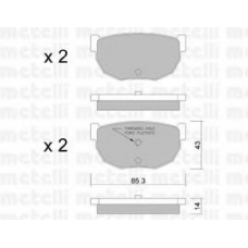 22-0492-0 METELLI Комплект тормозных колодок, дисковый тормоз