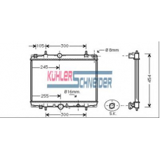 0718301 KUHLER SCHNEIDER Радиатор, охлаждение двигател