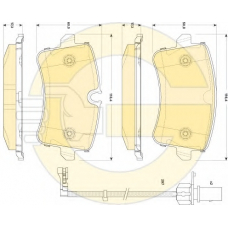 6118661 GIRLING Комплект тормозных колодок, дисковый тормоз