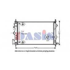 150098N AKS DASIS Радиатор, охлаждение двигателя