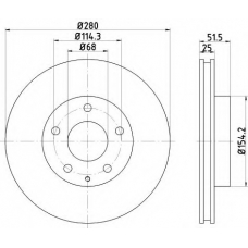 8DD 355 120-441 HELLA Тормозной диск