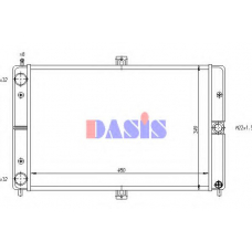 490180N AKS DASIS Радиатор, охлаждение двигателя