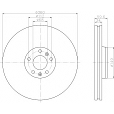 8DD 355 122-632 HELLA PAGID Тормозной диск