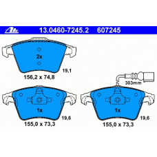 13.0460-7245.2 ATE Комплект тормозных колодок, дисковый тормоз