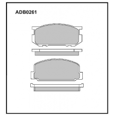 ADB0261 Allied Nippon Тормозные колодки