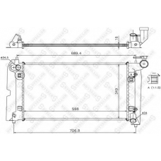 10-26309-SX STELLOX Радиатор, охлаждение двигателя