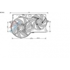 PE7543 AVA Вентилятор, охлаждение двигателя