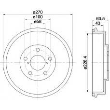 MBD282 MINTEX Тормозной барабан