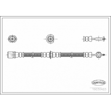 19030483 CORTECO Тормозной шланг