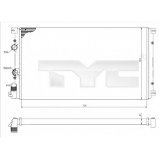 725-0030 TYC Радиатор, охлаждение двигателя