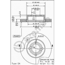 09.5710.10 BREMBO Тормозной диск