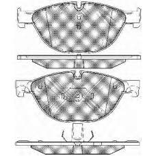 20020 BSF Комплект тормозных колодок, дисковый тормоз