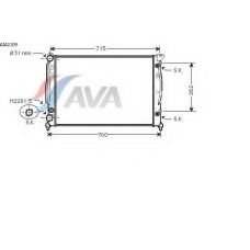 AIA2109 AVA Радиатор, охлаждение двигателя