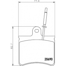 8DB 355 005-871 HELLA Комплект тормозных колодок, дисковый тормоз