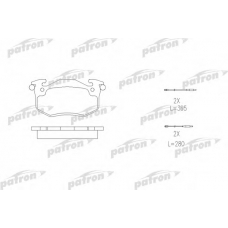 PBP537 PATRON Комплект тормозных колодок, дисковый тормоз