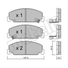 22-0383-0 METELLI Комплект тормозных колодок, дисковый тормоз