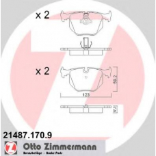 21487.170.9 ZIMMERMANN Комплект тормозных колодок, дисковый тормоз