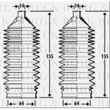 BSG3284 BORG & BECK Пыльник, рулевое управление