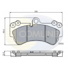 CBP01314 COMLINE Комплект тормозных колодок, дисковый тормоз