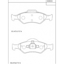 KD6523 ASIMCO Комплект тормозных колодок, дисковый тормоз
