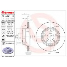 09.A541.11 BREMBO Тормозной диск