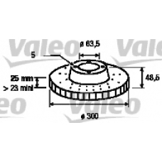 186863 VALEO Тормозной диск