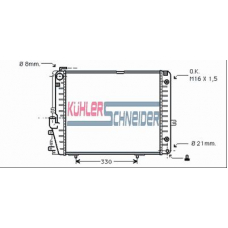 0316501 KUHLER SCHNEIDER Радиатор, охлаждение двигател