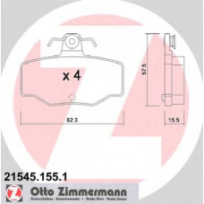 21545.155.1 ZIMMERMANN Комплект тормозных колодок, дисковый тормоз