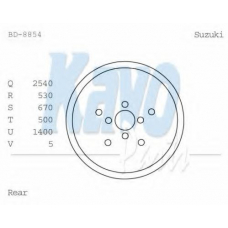 BD-8854 KAVO PARTS Тормозной барабан