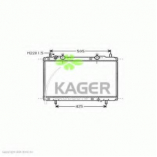 31-0418 KAGER Радиатор, охлаждение двигателя