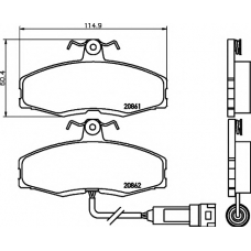 8DB 355 005-951 HELLA PAGID Комплект тормозных колодок, дисковый тормоз