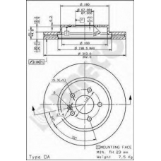 BS 8352 BRECO Тормозной диск