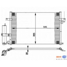 8FC 351 302-191 HELLA Конденсатор, кондиционер