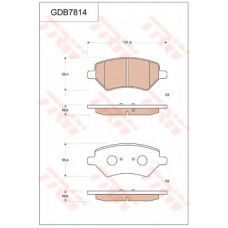 GDB7814 TRW Комплект тормозных колодок, дисковый тормоз