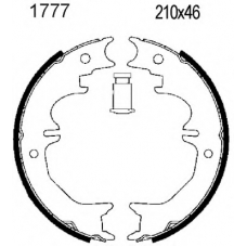 01777 BSF Комплект тормозных колодок, стояночная тормозная с