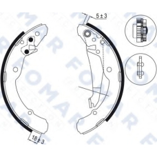 FO 0705 FOMAR ROULUNDS Комплект тормозных колодок