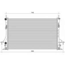 350213113400 MAGNETI MARELLI Радиатор, охлаждение двигателя