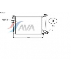 PEA2137 AVA Радиатор, охлаждение двигателя