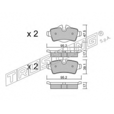 785.0 TRUSTING Комплект тормозных колодок, дисковый тормоз
