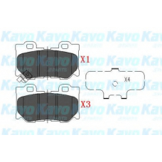 KBP-6582 KAVO PARTS Комплект тормозных колодок, дисковый тормоз