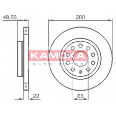 1032446 KAMOKA Тормозной диск