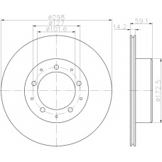 8DD 355 117-271 HELLA PAGID Тормозной диск