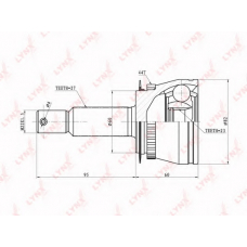 CO3620A LYNX Co-3620a шрус наружный hyundai elantra 1.6 96-00